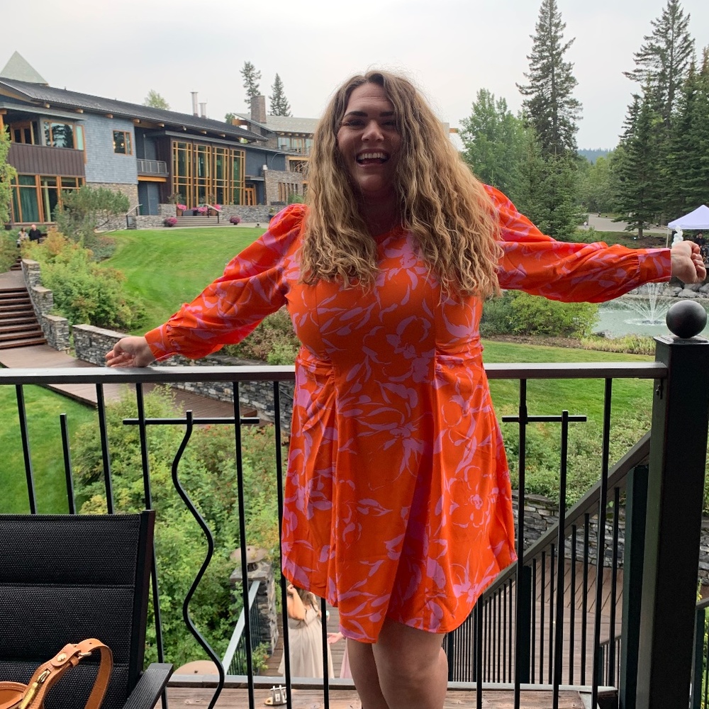 Orange and Purple Dress